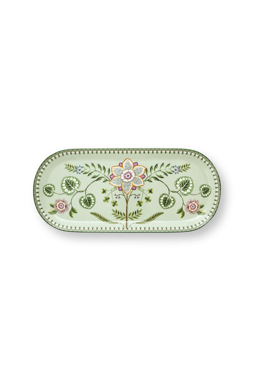 Pip Studio - Taartplateau Lily & Lotus - Lichtgroen - 33,3x15,5 cm