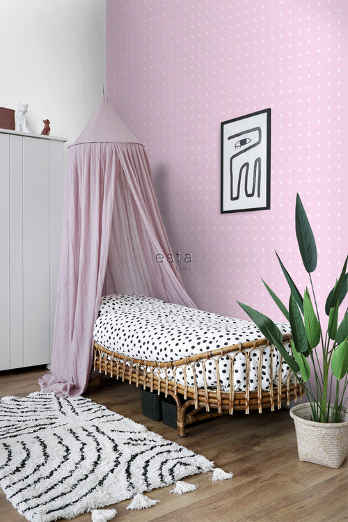 ESTAhome behang sterren roze - 53 cm x 10,05 m - 136458 - vtwonen shop