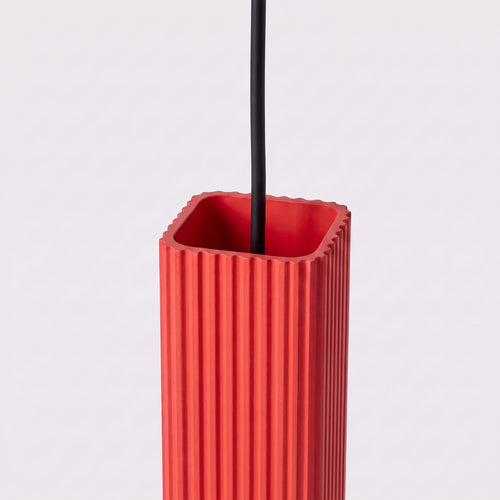 Sollux Lighting Hanglamp RAYO 3P rood - 20x20x108cm