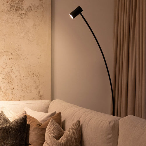 Atmooz vloerlamp Floyd - zwart - 29 x 74 x H 184 cm - GU10