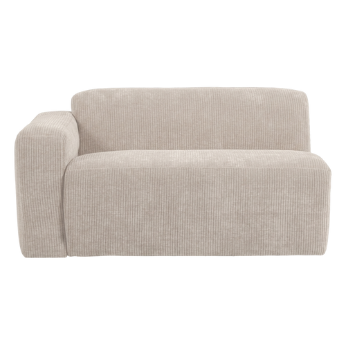 WOOOD 1,5-zits bank arm links Mojo Base - Rib - Ecru - 74x145x97