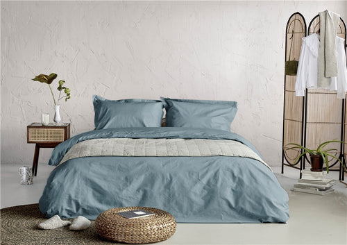 Walra - Dekbedovertrek Forever Cotton - 240x220 cm - Zeeblauw