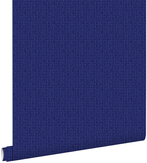 ESTAhome behang geborduurd motief blauw - 53 cm x 10,05 m - 138134 - vtwonen shop