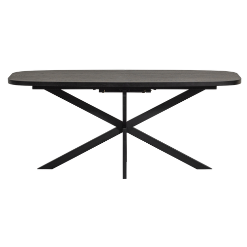WOOOD eettafel uitschuifbaar Arros - Zwart - 75x180/220x90 - vtwonen shop