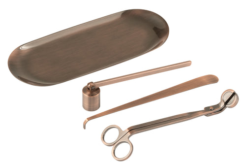 J-Line kaarsendief Candle Kit - ijzer - koper