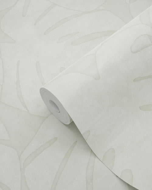 ESTAhome behang monstera bladeren beige - 53 cm x 10.05 m - 139002