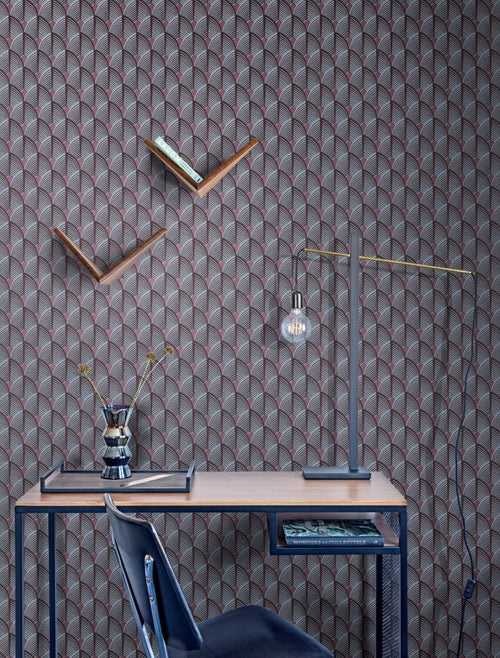 Masureel behang geometrische vormen grijs - 53 cm x 10.05 m - 632242