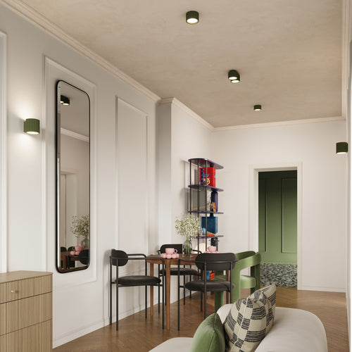 Sollux Lighting Plafondlamp AURA 1 olijfgroen Gx53 - 10x10x10cm