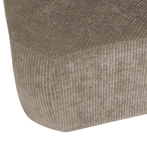 WOOOD eetbank hoek met rugleuning Mojo Base - Rib - Donkerzand - 83x80x80
