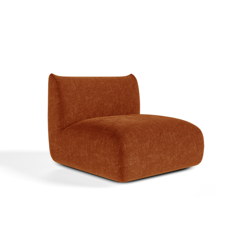 Sia Home - Fauteuil NOOMA - chenillefluweel terracotta 97cm