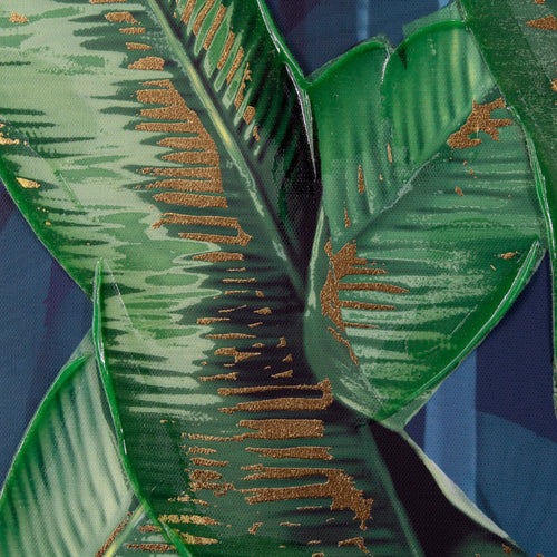 Art for the Home Canvas met handgeschilderde details - Lush leaves green - 70x50cm - Groen - vtwonen shop