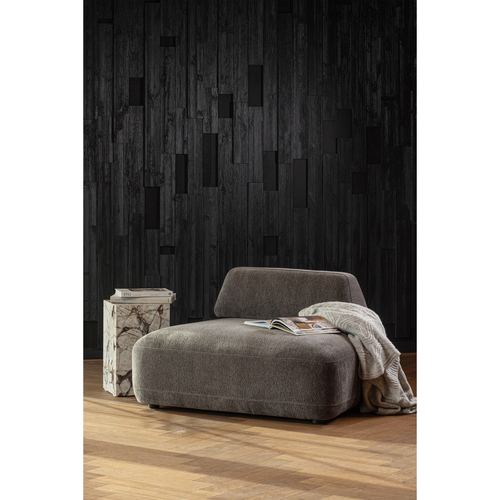 WOOOD fauteuil met verplaatsbare rugleuning Sterck - Polyester - Charcoal - 118x102x41 - vtwonen shop