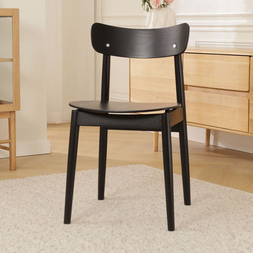 Fameg George Houten Eetkamerstoel Zwart - vtwonen shop