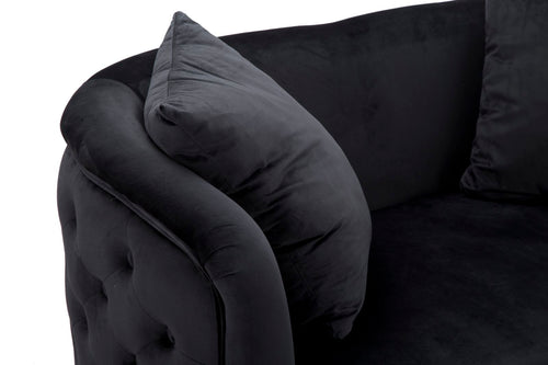 Mauro Ferretti bankje - 127x74x71 cm - zwart/goud