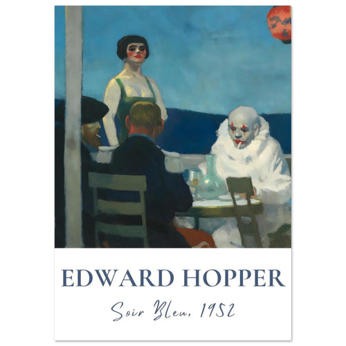 Artfulprints  Edward Hopper - Soir bleu   poster A4 21x29.7 cm - vtwonen shop