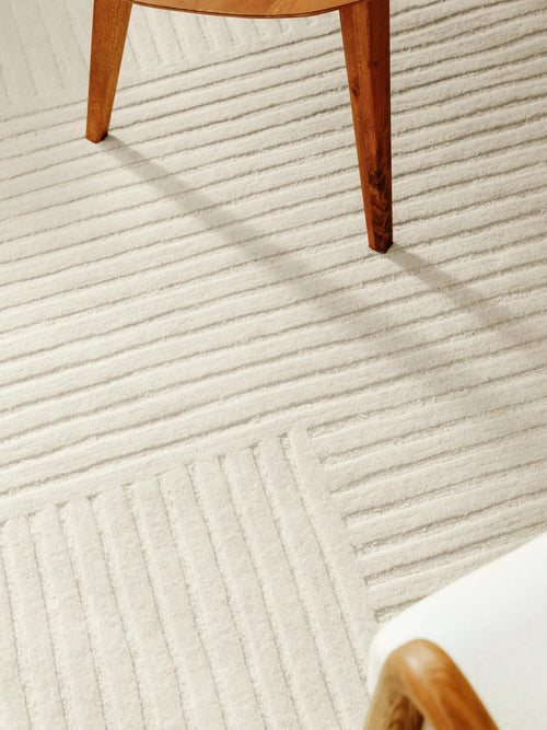 benuta wollen vloerkleed Yanis - créme - 250x350 cm