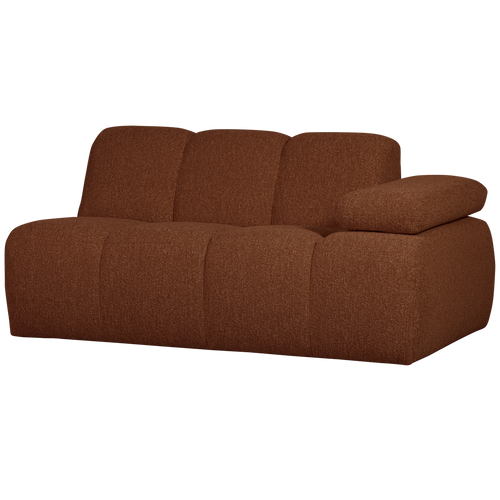 WOOOD 1,5-zits bank met arm rechts Mojo - Bouclé - Roest Bruin - vtwonen shop