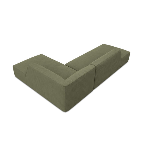 Cosmopolitan Design - Modulaire hoekbank rechts Siena 4-zits, ribfluwelen groente - 180x273x69cm