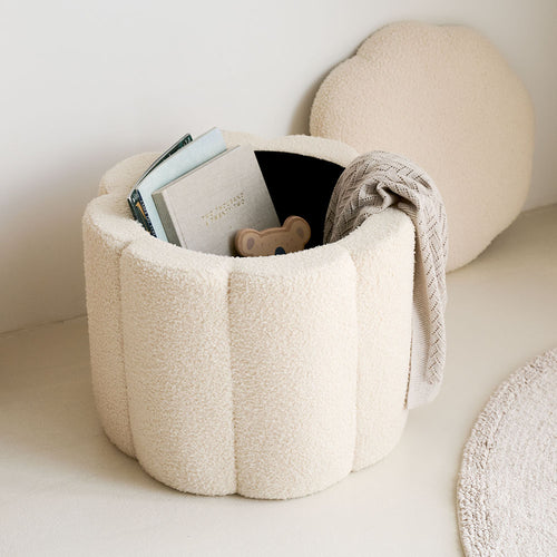 Petite Amélie Opbergpoef Fleur - XL | Beige - vtwonen shop