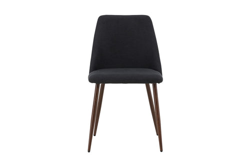 Rebellenclub Eetkamerstoel Kangasala - Set van 2 - Zwart Linnen - vtwonen shop