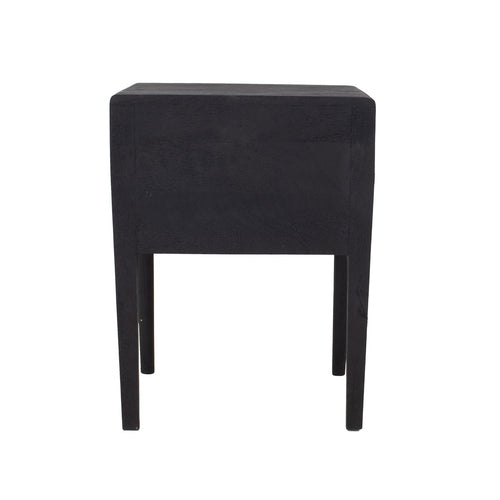 Giga Meubel Nachtkastje Berend - Zwart - Mangohout - 46x38x60cm