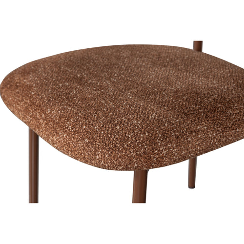 WOOOD eetkamerstoelen Valor - Polyester - Bruin - Set van 2