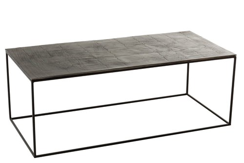 J-Line salontafel Rechthoekig - aluminium/ijzer - zwart - vtwonen shop