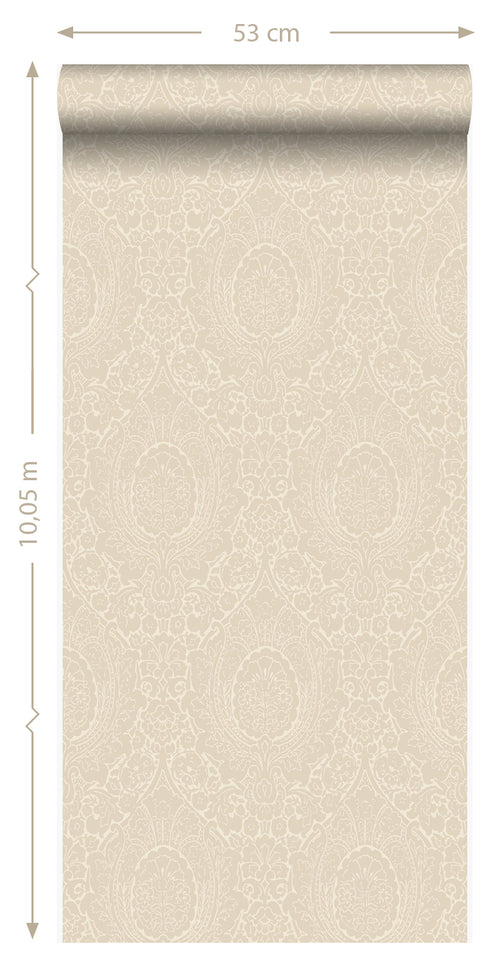 Origin Wallcoverings behang ornamenten zand beige - 53 cm x 10,05 m - 345426 - vtwonen shop