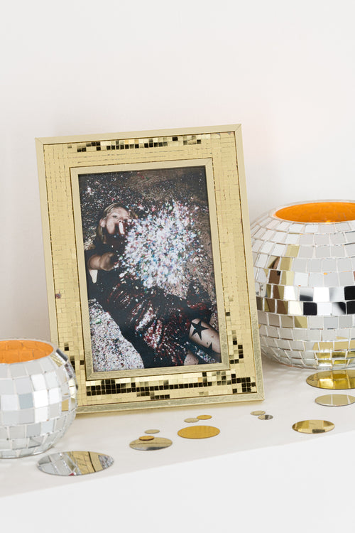 J-Line fotolijst Spiegel - glas - goud - small