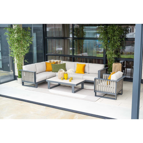 Garden Impressions loungeset Gabon taupe - 5-delig