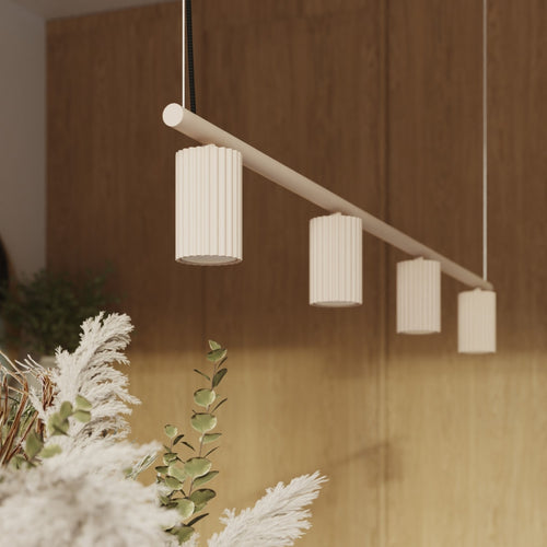 Sollux Lighting Kroonluchter KARBON 4 taupe - 122x6,5x212cm