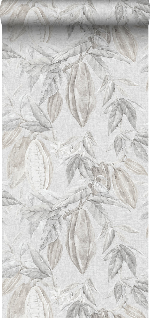 Sanders & Sanders behang bladeren grijs - 53 cm x 10 m - 640216 - vtwonen shop