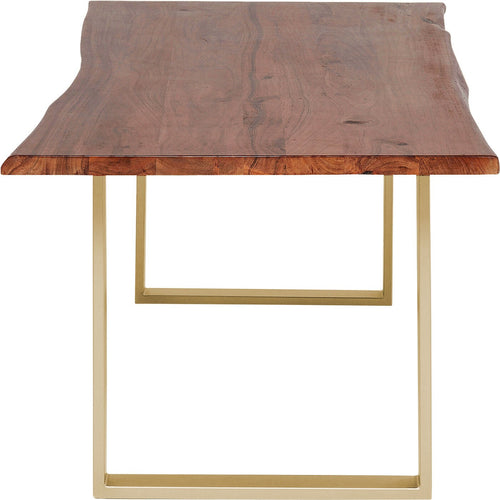 Kare Design Eettafel Harmony 200x100cm walnoot goud - vtwonen shop