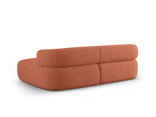 Micadoni rechter hoekbank Jenny 5-zits, boucle baksteen - 145x200x73cm