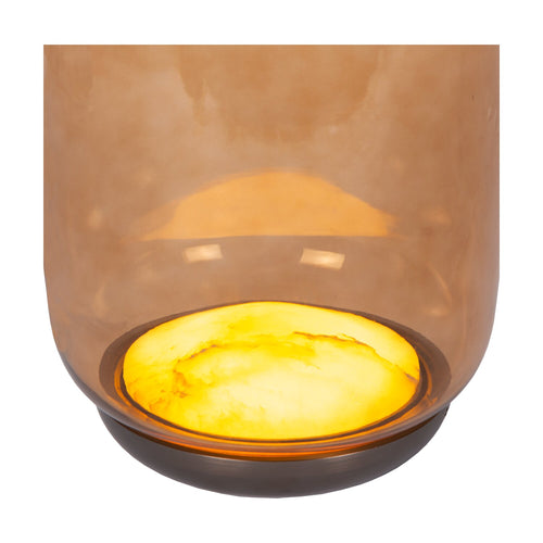 Atmooz tafellamp Skibo - bruin - Ø 19 x H 28,5 cm - geïntegreerde led
