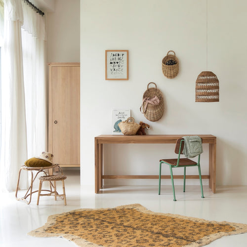 Tikamoon Kinderbureau van massief teak - Naturel