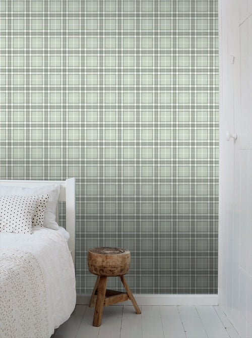 ESTAhome behang ruiten mintgroen - 53 cm x 10.05 m - 138952