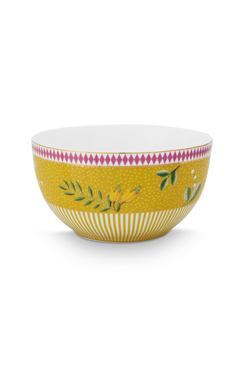 Pip Studio La Majorelle Kommen - Servies - Set van 2 schaaltjes - Geel - 15cm - vtwonen shop