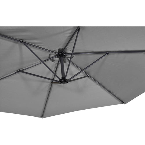 Lesli Living push-up parasol Gemini - grijs - Ø300cm