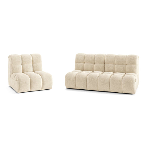 Premium Interiors - Bank SEVEN - bouclé-stof  beige 243cm