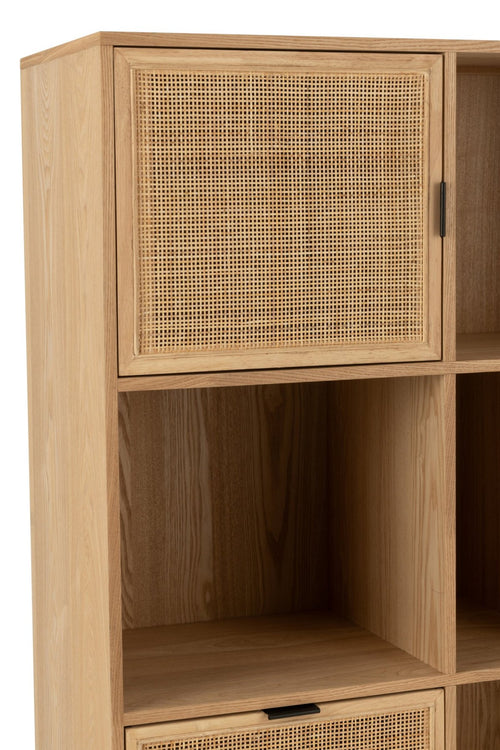 J-Line kast Vakken - metaal - naturel/zwart