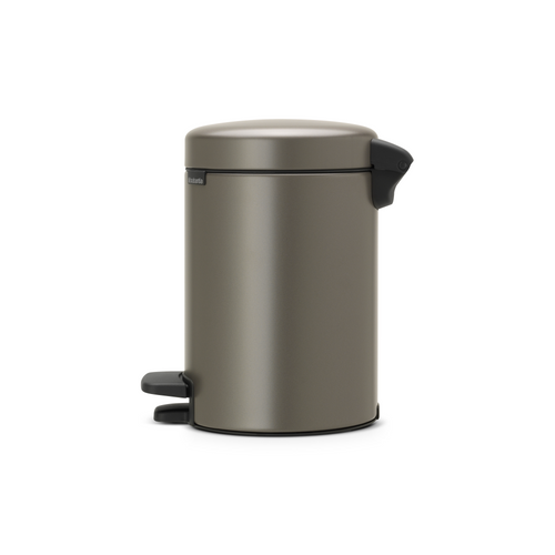 Brabantia NewIcon Pedaalemmer, 3 liter, kunststof binnenemmer - Platinum