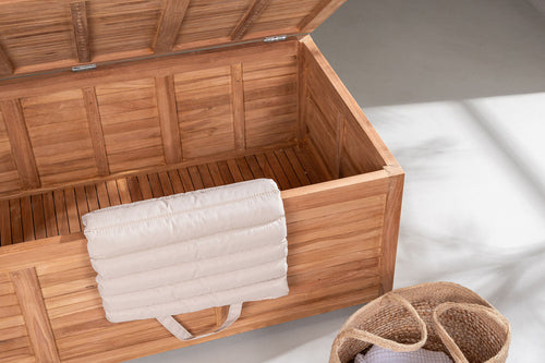 Rebellenclub Opbergbox kussen Halon - 130 x 70cm - Naturel Hout - vtwonen shop