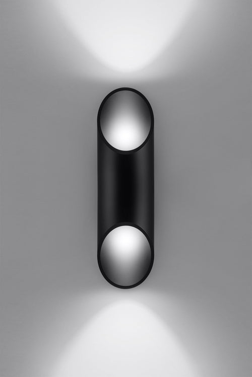Sollux wandlamp Penne - 1 lichts - 12  x 30   cm - zwart