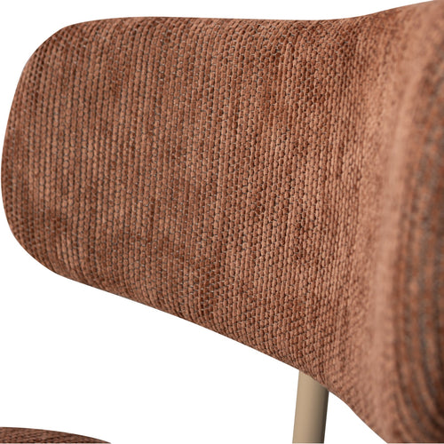 WOOOD eetkamerstoelen Travis - Polyester - Bruin - Set van 6 - vtwonen shop