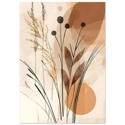 Artfulprints  Boho – Golden grass   Poster A4 21x29.7 cm