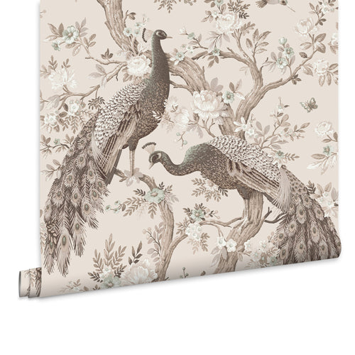 Laura Ashley Vliesbehang - Belvedere Soft Truffle