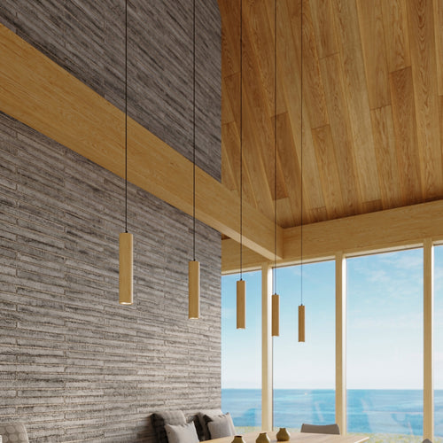 Sollux Lighting Hanglamp LINO 2 hout - 30x6x90cm