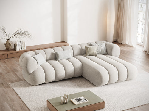 Cosmopolitan Design Hoekbank Koge 5-zits, chenille lichtbeige - 165x270x70cm