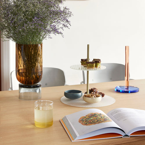 Hübsch etagere Ripple - glas/ijzer - ø30xh31cm - vtwonen shop